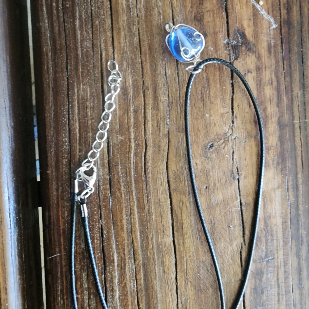Handmade wire wrapped heart necklace